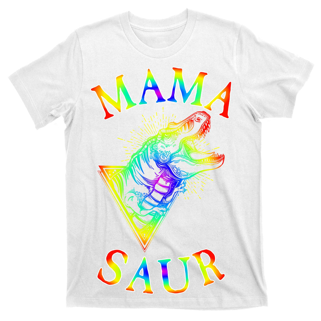 Tie Dye Mama Saur Mamasaurus T-Rex Dinosaur T-Shirt