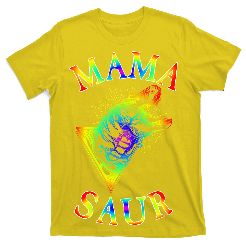 Tie Dye Mama Saur Mamasaurus T-Rex Dinosaur T-Shirt