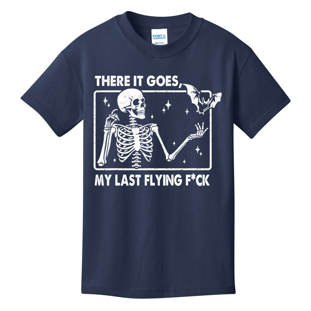 There It Goes My Last Flying F Skeletons Funny Halloween Kids T-Shirt