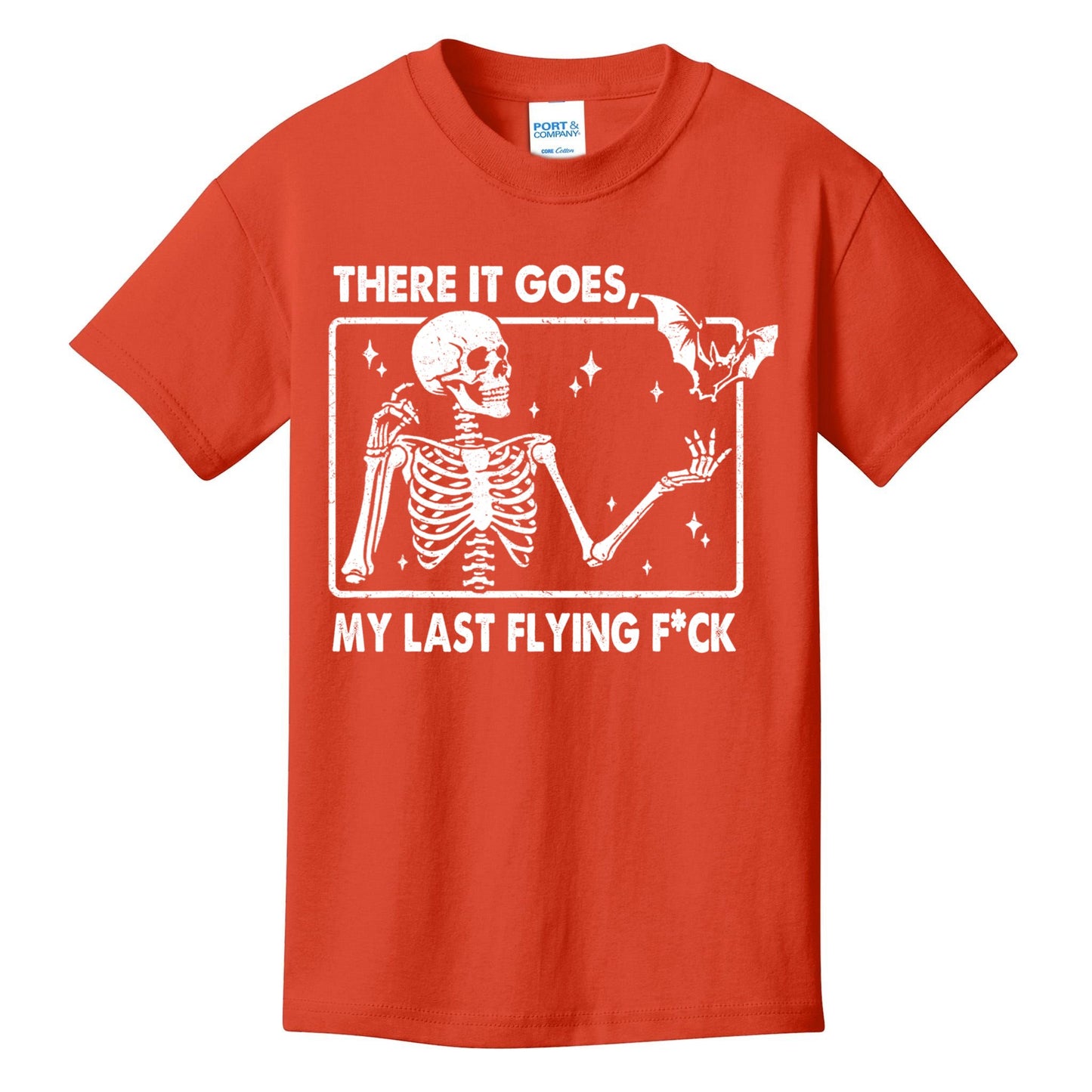 There It Goes My Last Flying F Skeletons Funny Halloween Kids T-Shirt