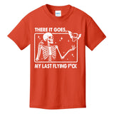 There It Goes My Last Flying F Skeletons Funny Halloween Kids T-Shirt