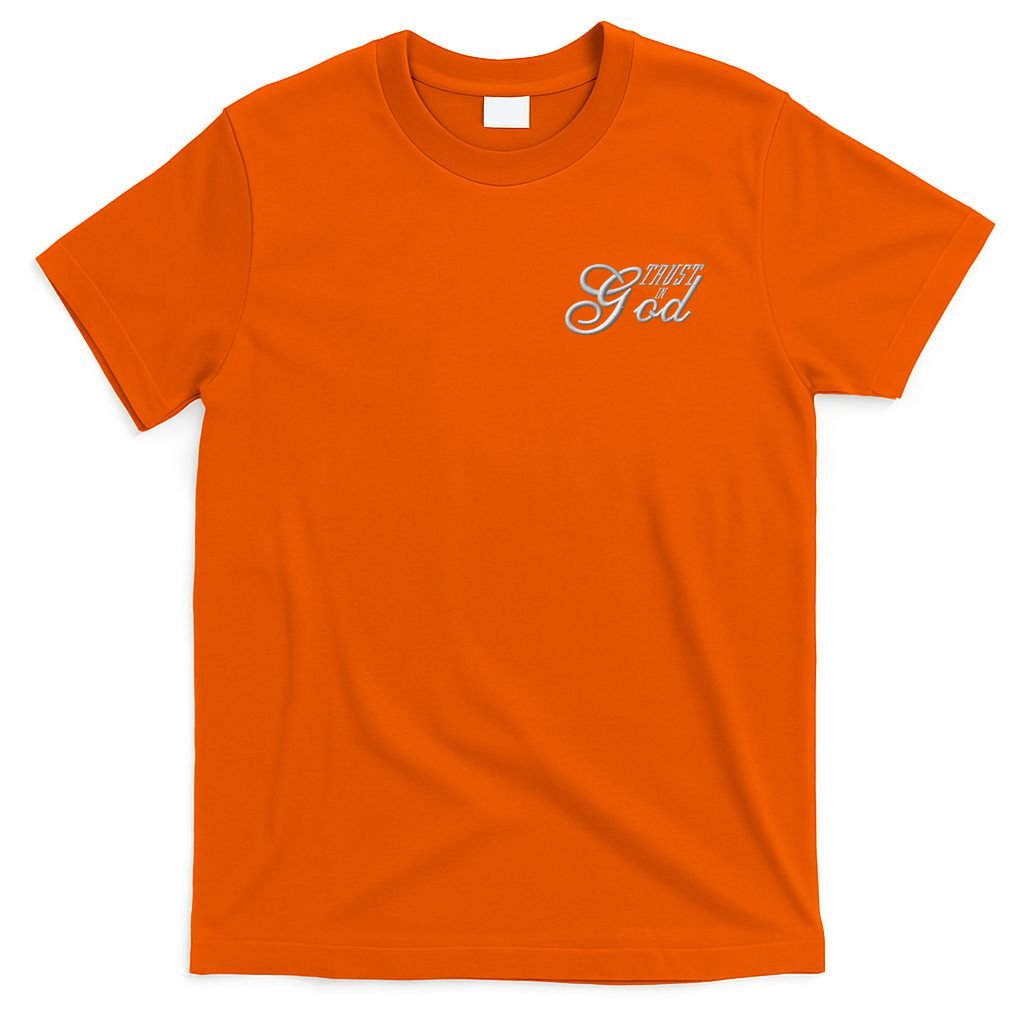 Trust In God Christian Faith In Jesus Embroidered Embroidered T-Shirt