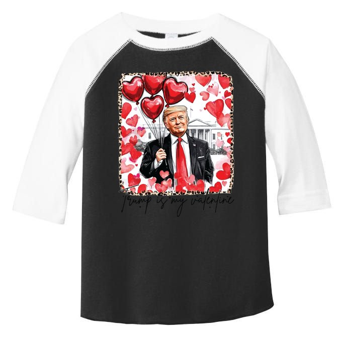 Trump Is My Valentine Retro Valentines Funny Trump Toddler Fine Jersey T-Shirt