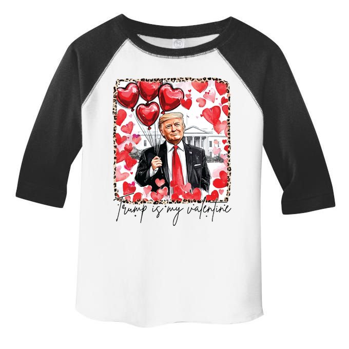 Trump Is My Valentine Retro Valentines Funny Trump Toddler Fine Jersey T-Shirt