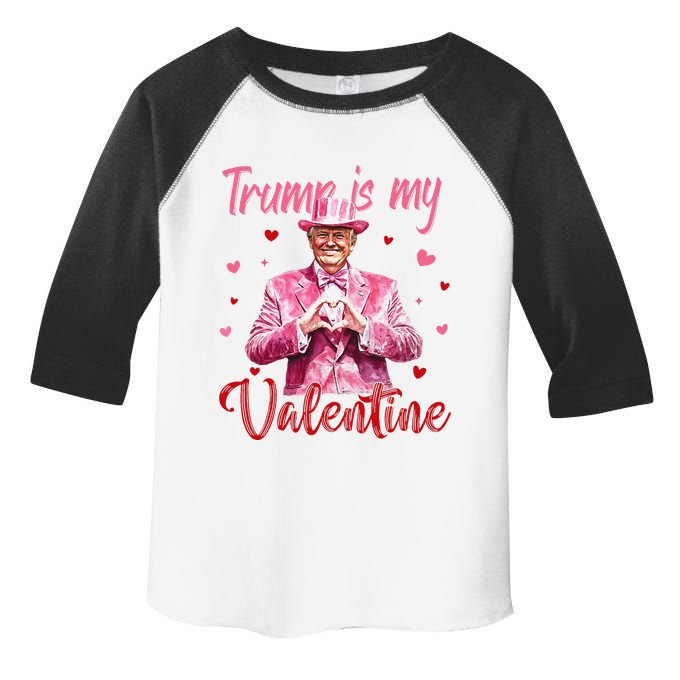 Trump Is My Valentine Heart Funny Trump Lover Supporter Toddler Fine Jersey T-Shirt