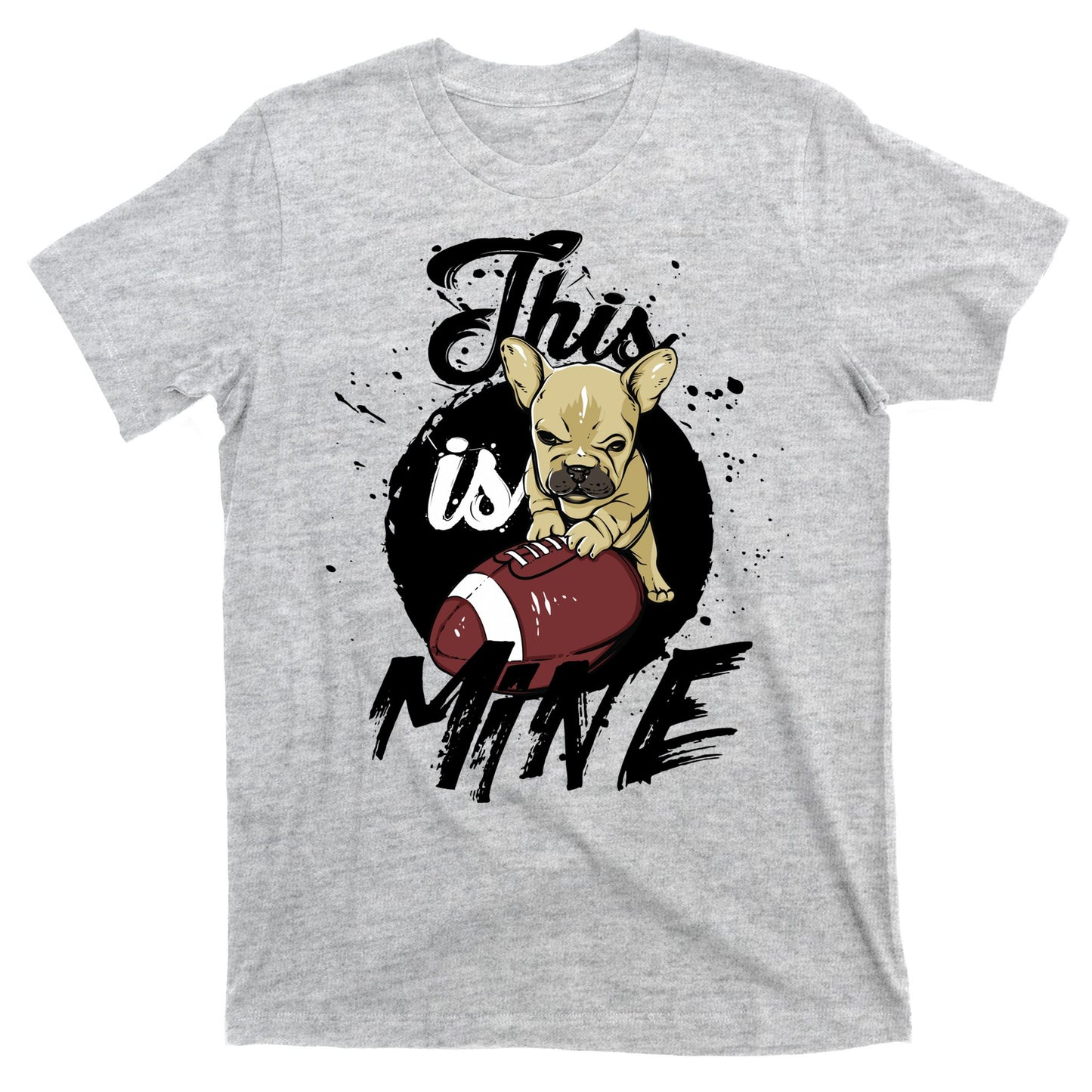 This Is Mine Cute Football Dog T-Shirt