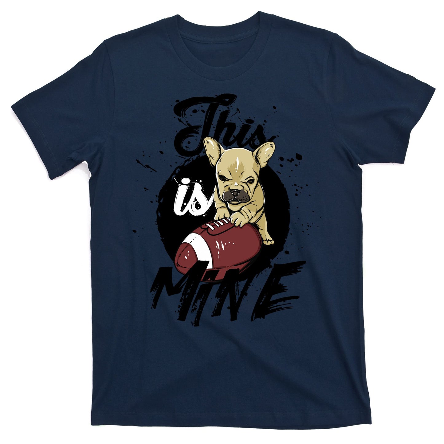 This Is Mine Cute Football Dog T-Shirt