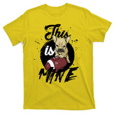 This Is Mine Cute Football Dog T-Shirt