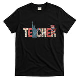 Teacher Life American Flag 4th Of July Usa Teacher Patriotic T-Shirt