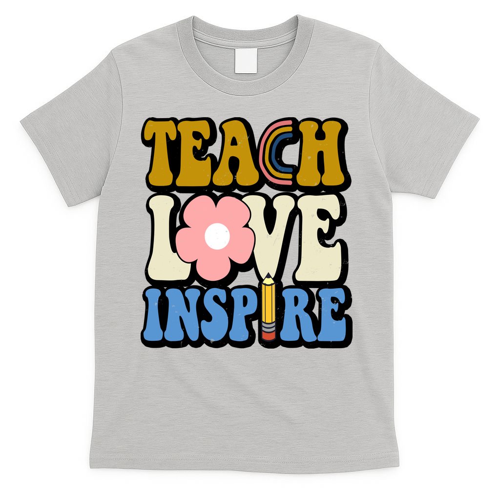 Teach Love Inspire Retro Gift For Teacher T-Shirt