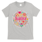 Teach Love Inspire Wildflower Teacher Funny Back To School T-Shirt