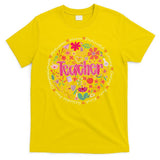 Teach Love Inspire Wildflower Teacher Funny Back To School T-Shirt