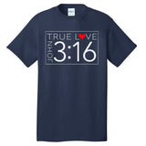 True Love John 3 16 ValentineS Day Ch Ristian Tall T-Shirt