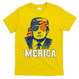 Trump Merica Funny Trump 4th Of July 2024 Sunglasses Us Flag Gift T-Shirt