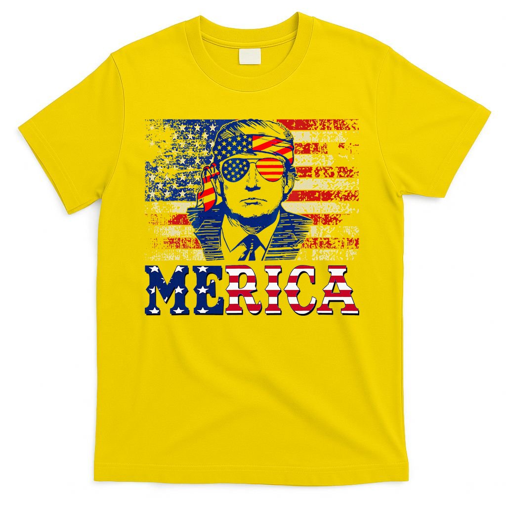 Trump Merica Shirts Fourth 4th Of July Trump American Flag T-Shirt