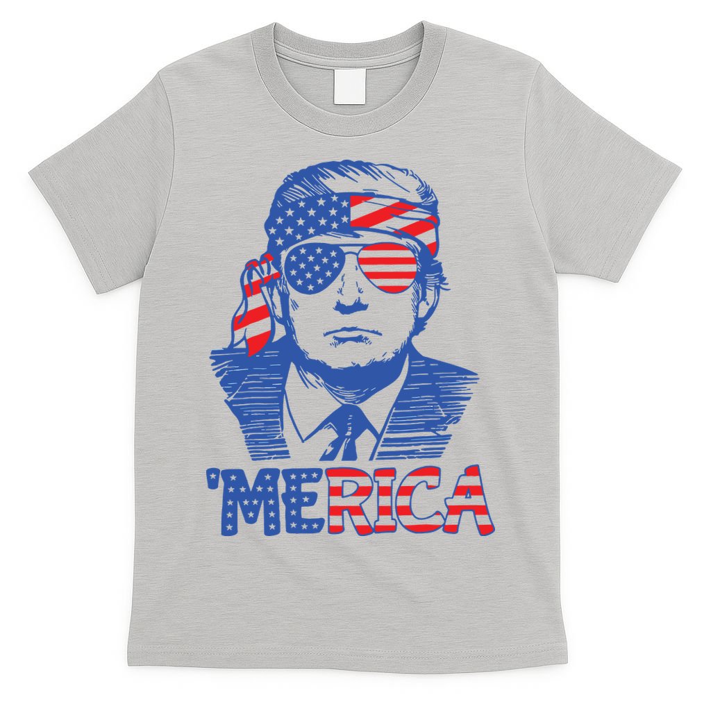 Trump Merica Trump Funny 4th Of July T-Shirt
