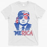 Trump Merica Trump Funny 4th Of July T-Shirt