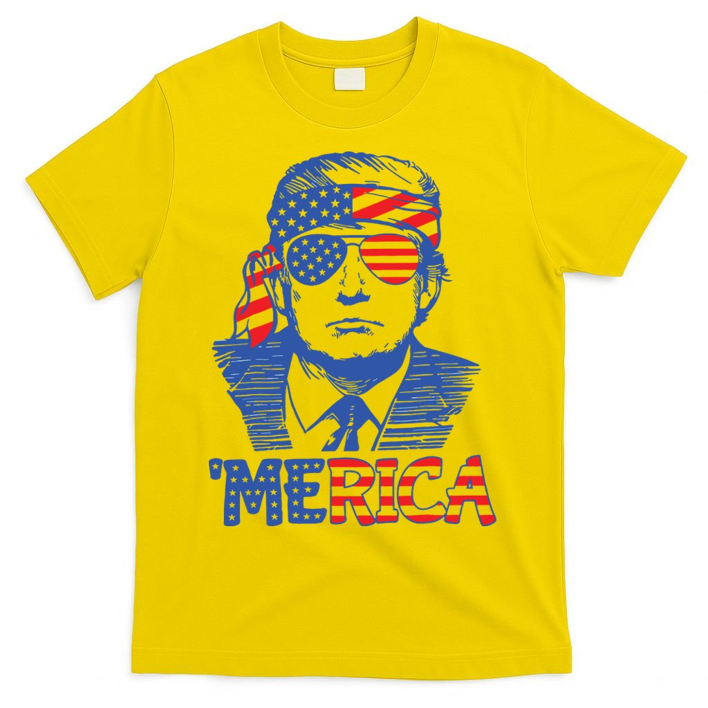 Trump Merica Trump Funny 4th Of July T-Shirt