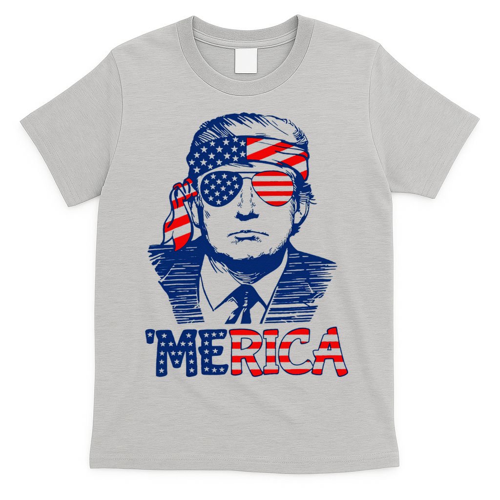 Trump Merica Trump Funny 4th Of July T-Shirt