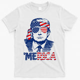 Trump Merica Trump Funny 4th Of July T-Shirt