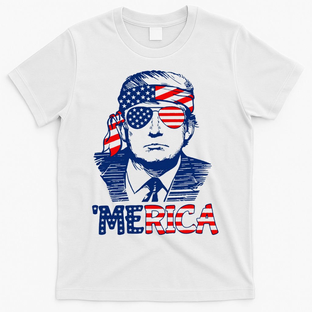 Trump Merica Trump Funny 4th Of July T-Shirt
