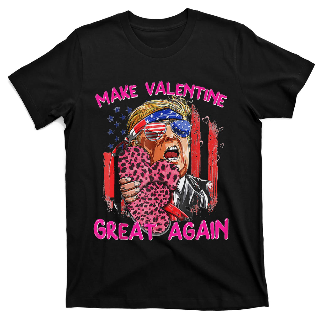 Trump Make Valentine Great Again Usa Flag T-Shirt