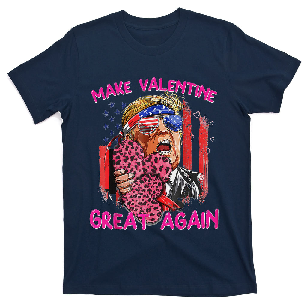 Trump Make Valentine Great Again Usa Flag T-Shirt