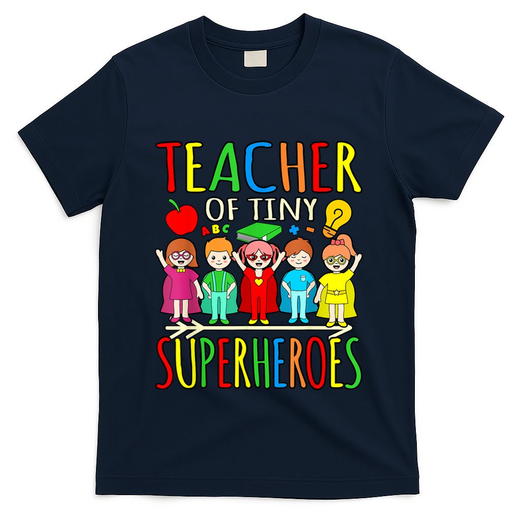 Teacher Of Tiny Superheroes First Day Back To School Graphic T-Shirt