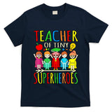 Teacher Of Tiny Superheroes First Day Back To School Graphic T-Shirt