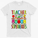 Teacher Of Tiny Superheroes First Day Back To School Graphic T-Shirt