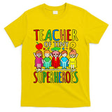 Teacher Of Tiny Superheroes First Day Back To School Graphic T-Shirt