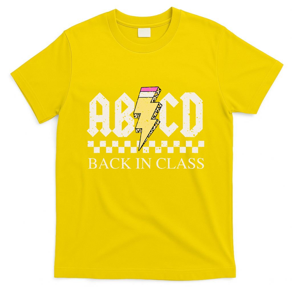 Teachers Rock Back To School ABCD Back In Class T-Shirt