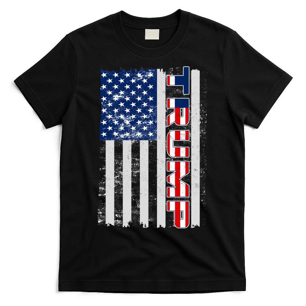 Trump Distressed USA Flag T-Shirt