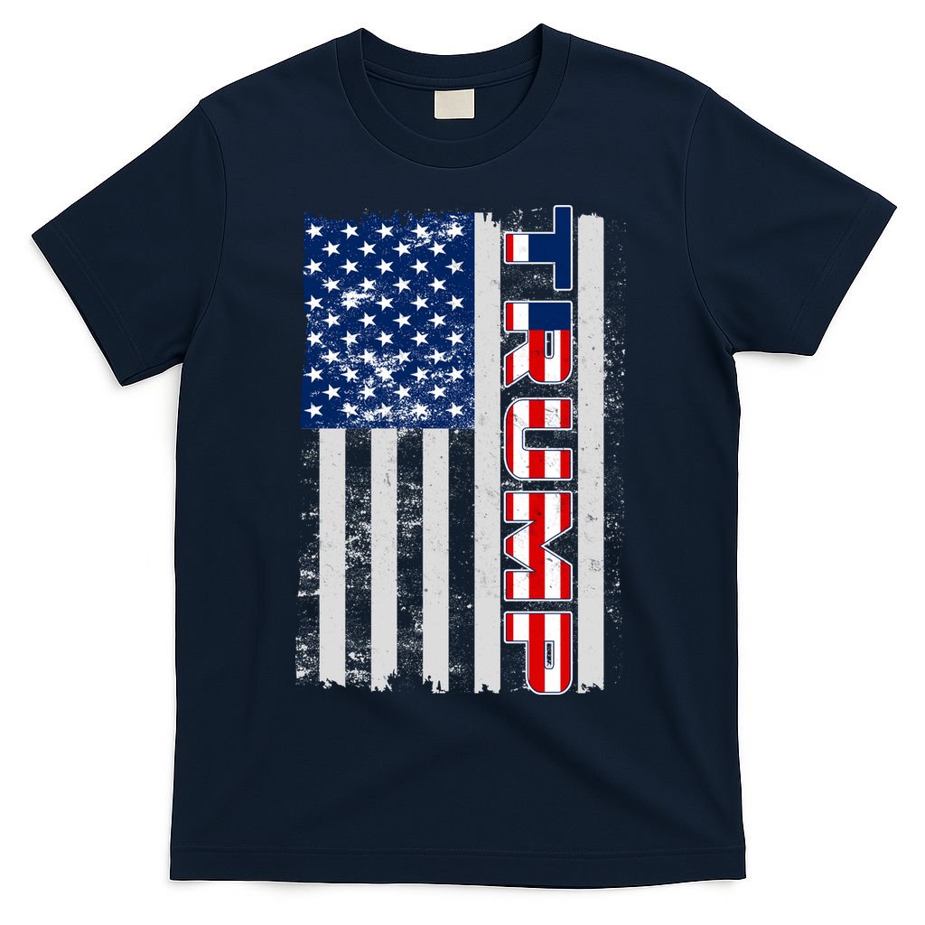 Trump Distressed USA Flag T-Shirt
