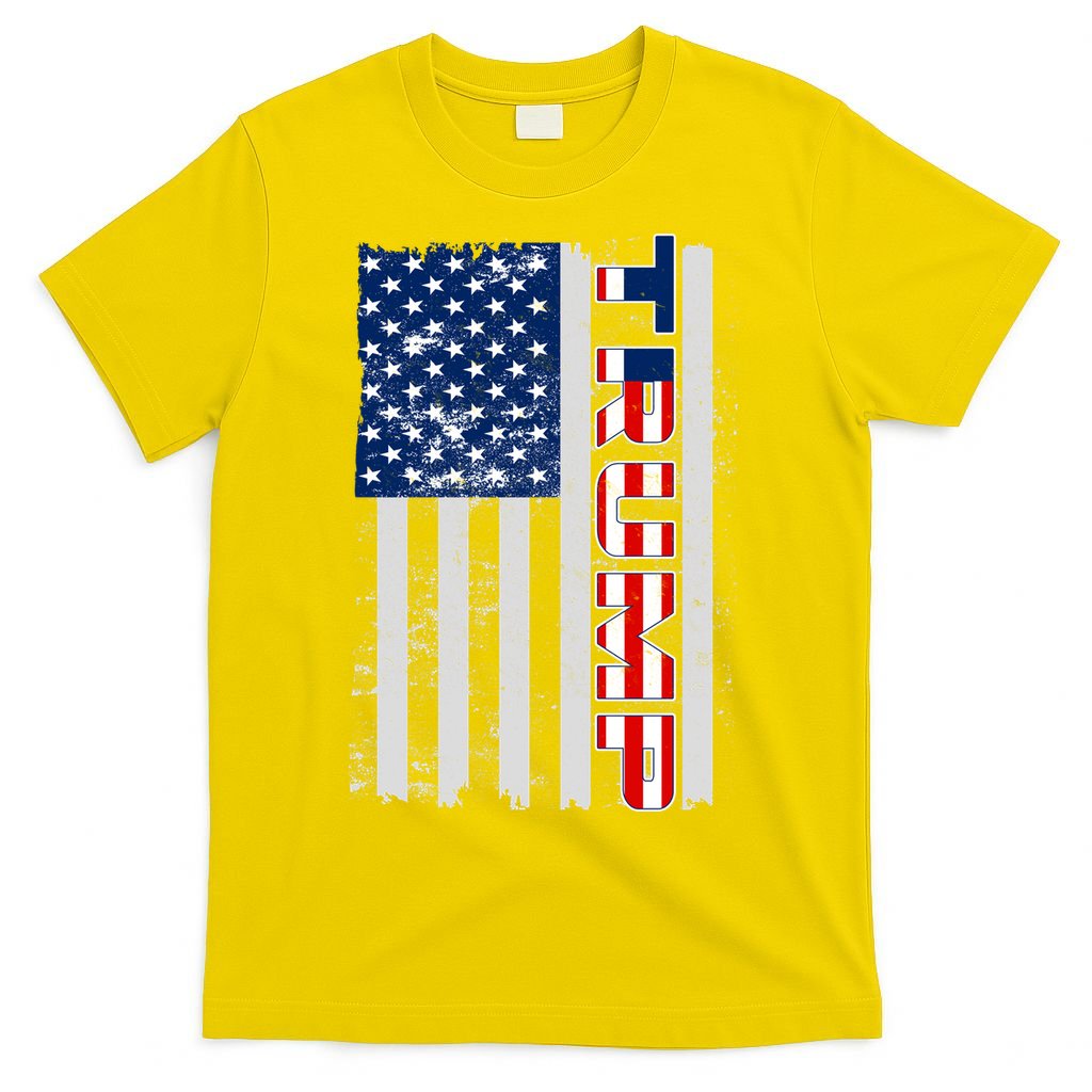 Trump Distressed USA Flag T-Shirt