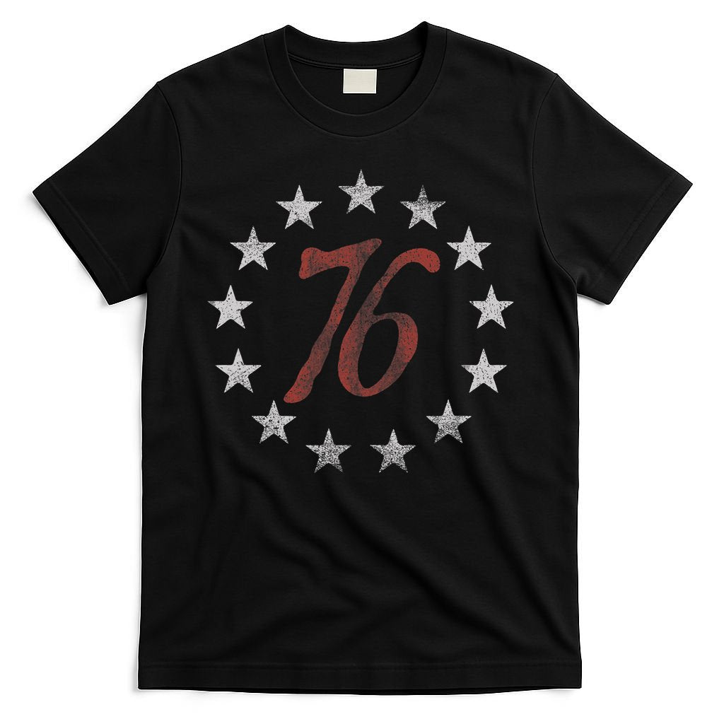 The Spirit 76 Vintage Retro 4th Of July Independence Day T-Shirt