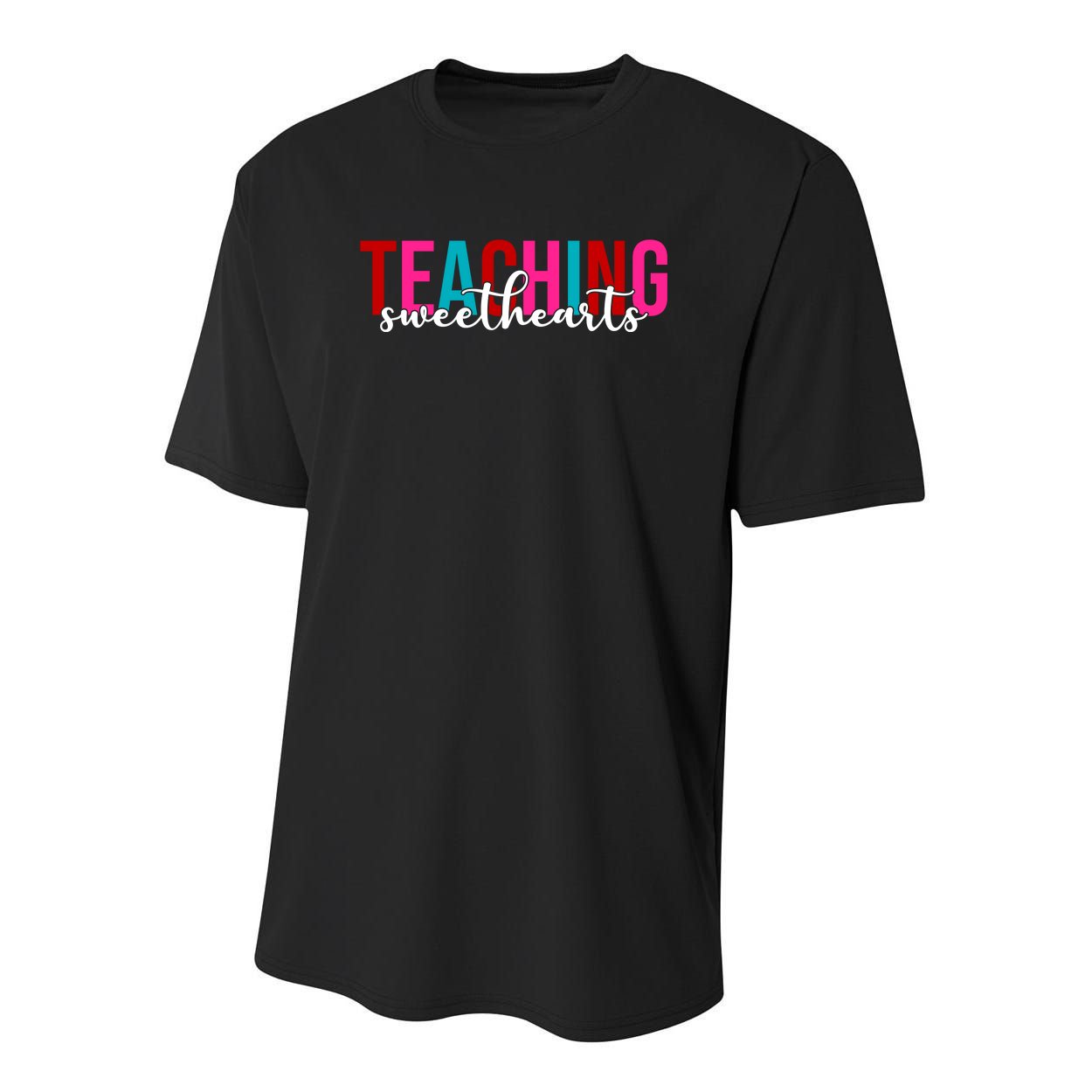 Teaching Sweethearts Colorful Teacher Youth Performance Sprint T-Shirt
