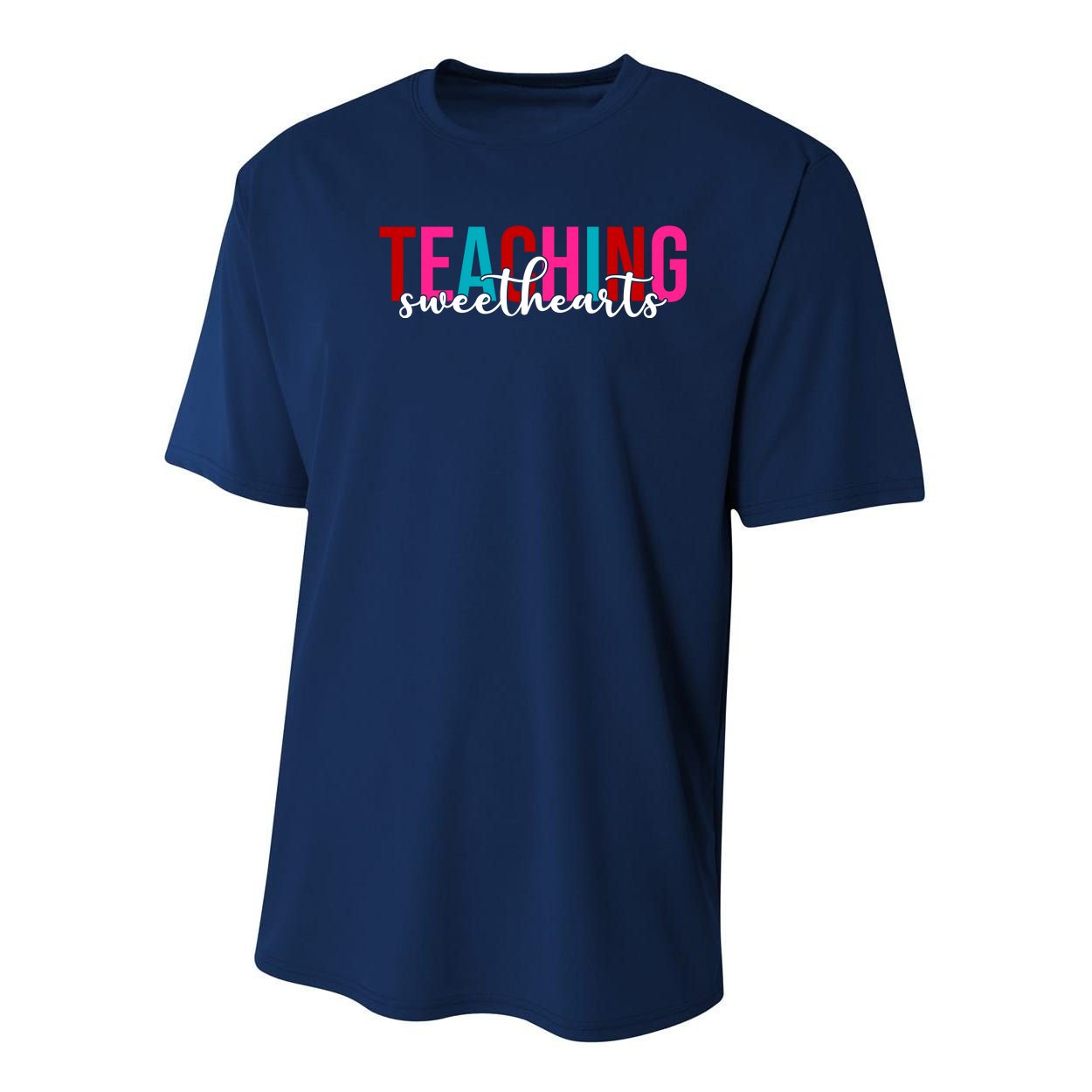 Teaching Sweethearts Colorful Teacher Youth Performance Sprint T-Shirt