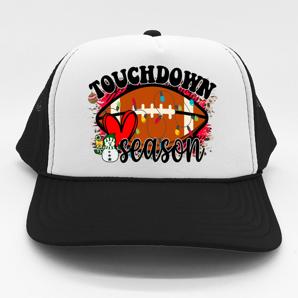 Touchdown Season Football Heart Christmas Trucker Hat