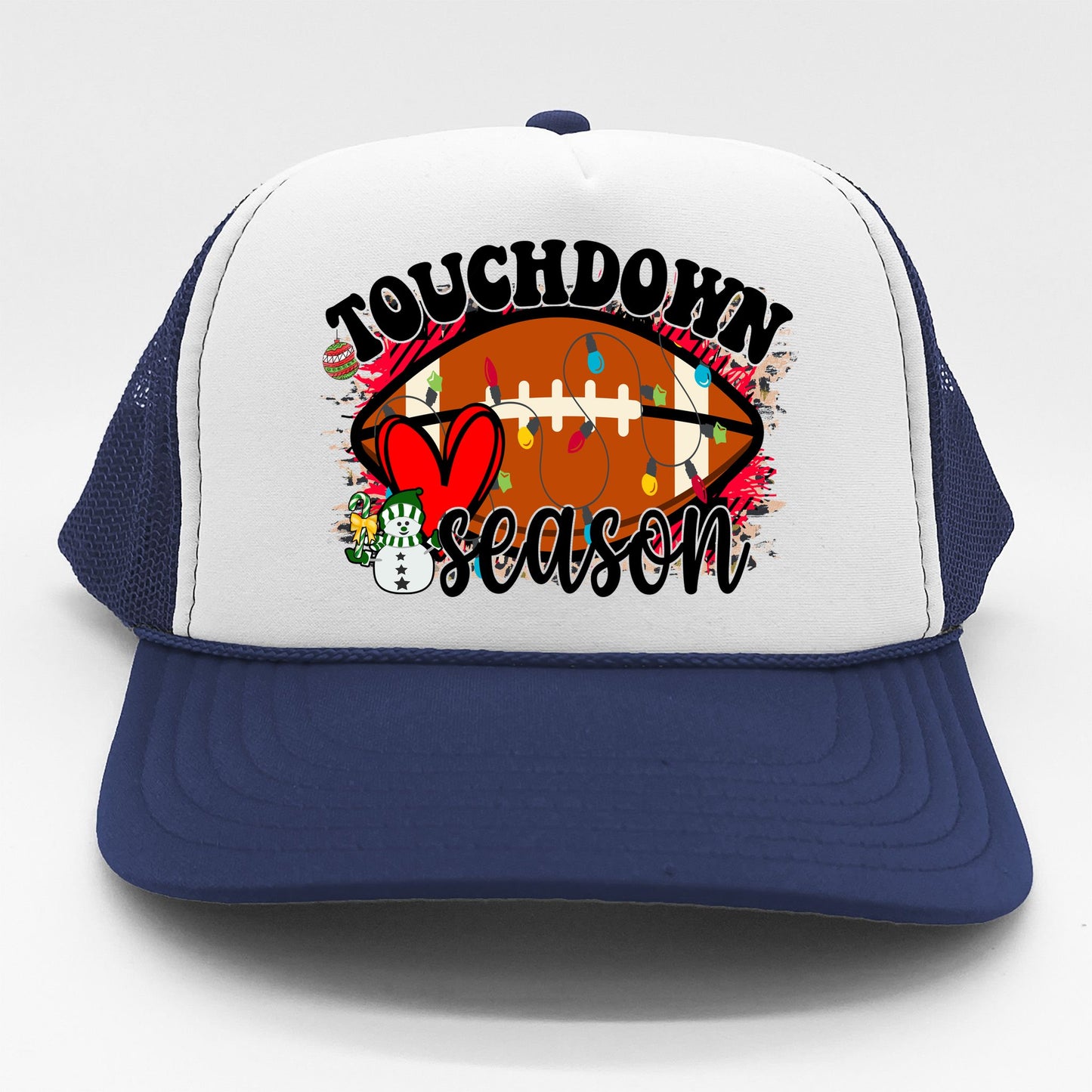Touchdown Season Football Heart Christmas Trucker Hat