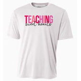 Teaching Sweet Hears Cute Valentine Teacher Cooling Performance Crew T-Shirt