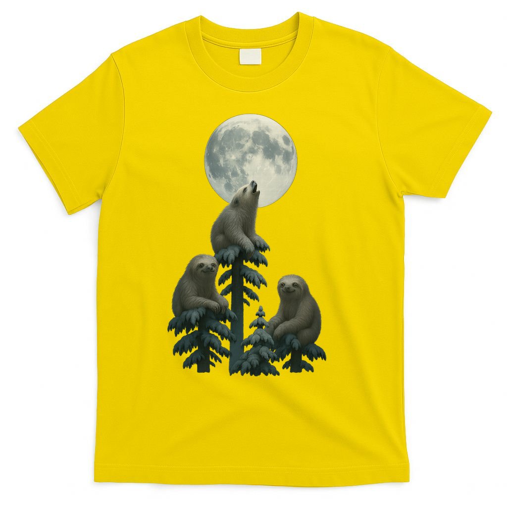 Three Sloths Moon T-Shirt