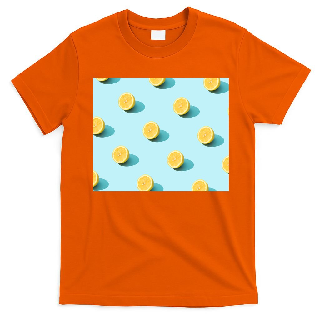Trendy Sunlight Summer Pattern Lemons T-Shirt