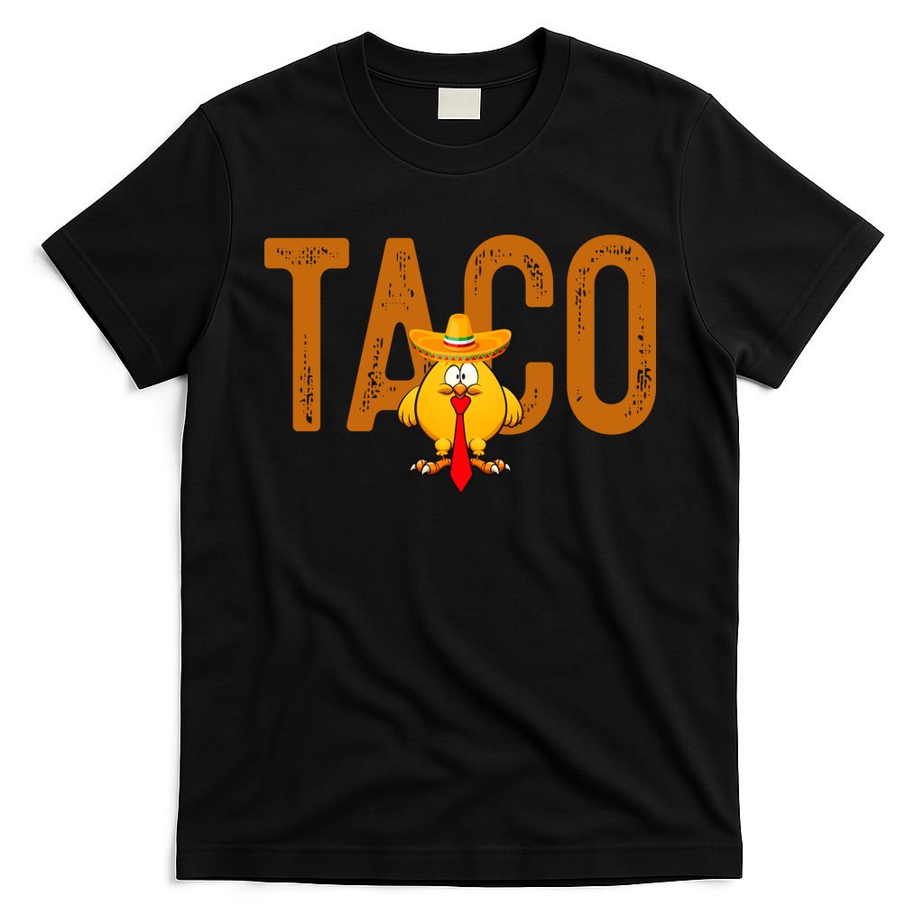 Taco Trump Always Chickens Out Funny Trendy T-Shirt