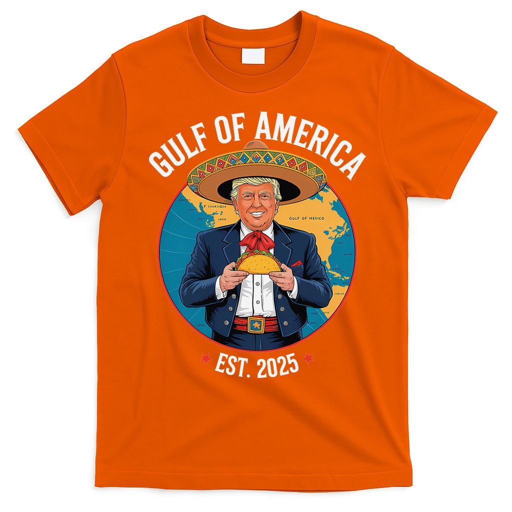 Trump Tacos Cinco De Mayo Gulf Of Us America Est 2025 T-Shirt
