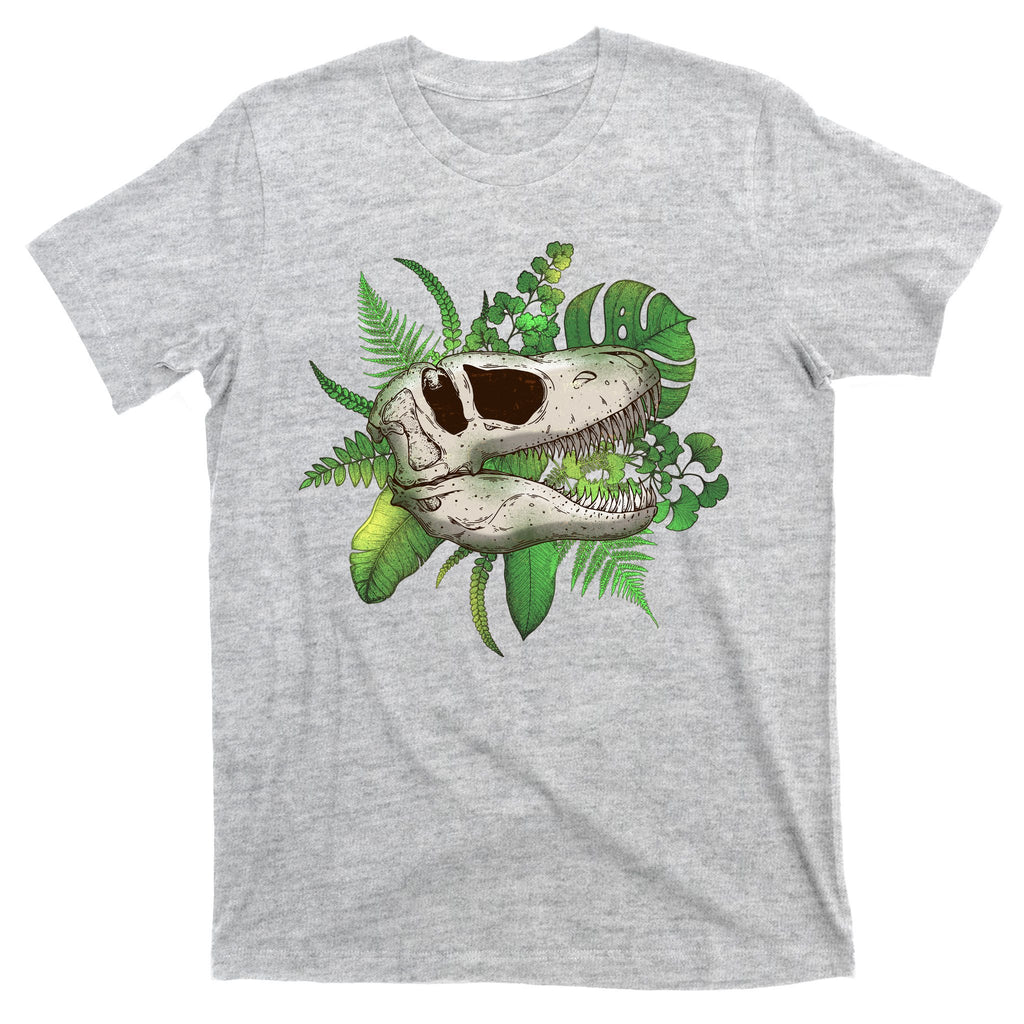 Tropical TRex Dinosaur Skull T-Shirt