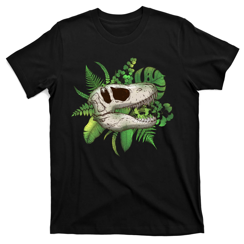 Tropical TRex Dinosaur Skull T-Shirt