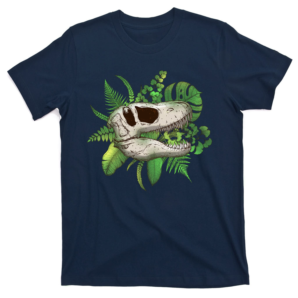 Tropical TRex Dinosaur Skull T-Shirt