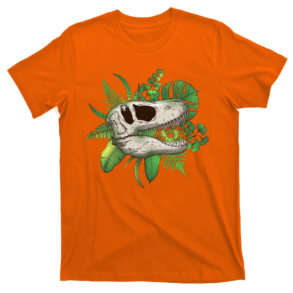 Tropical TRex Dinosaur Skull T-Shirt