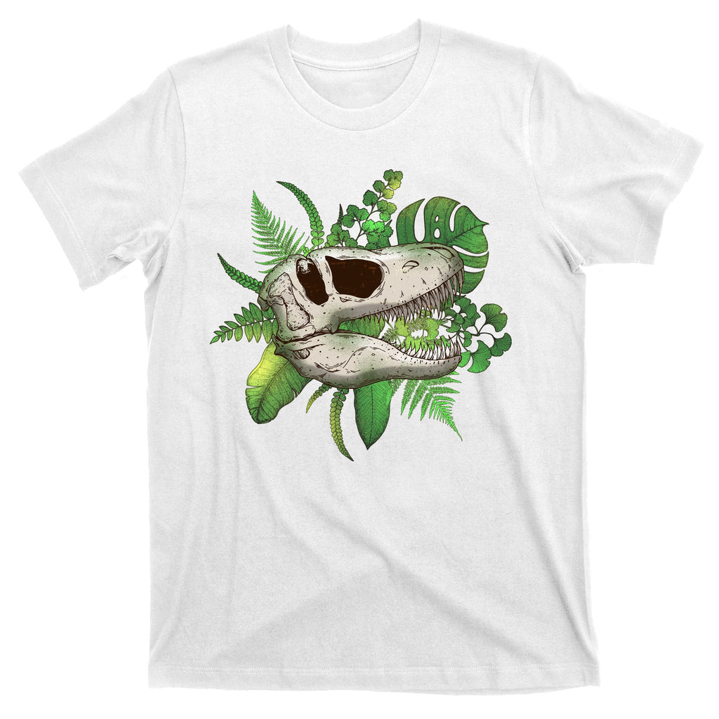 Tropical TRex Dinosaur Skull T-Shirt